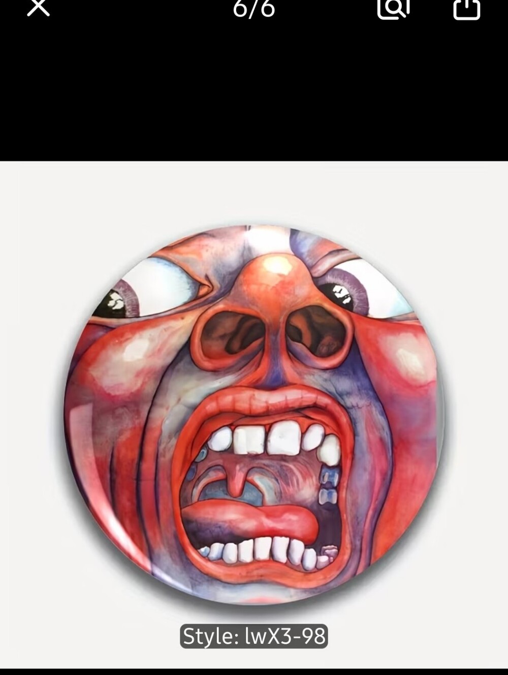 King Crimson Button Pin - - Picture 4 of 8